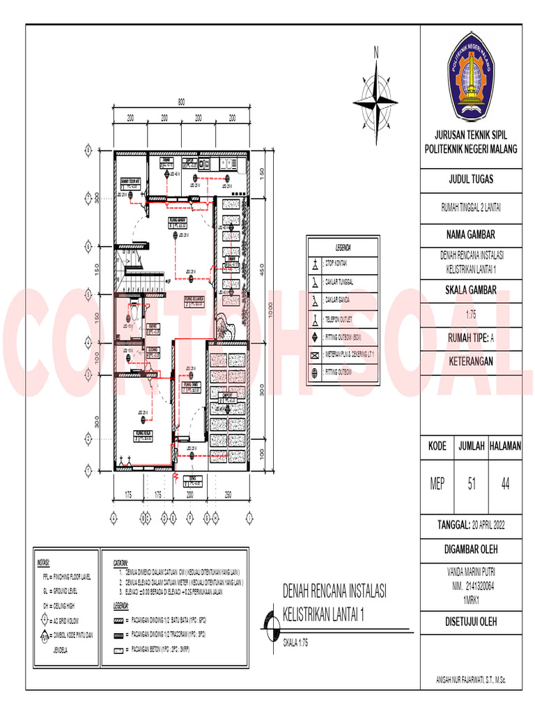 Contoh Gambar Kerja MEP | PDF