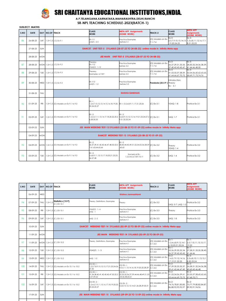 SRNPL Teaching Schedule2023 (Batch1) PDF