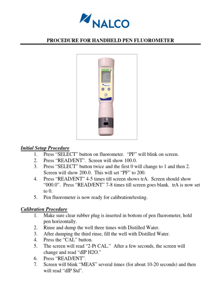 Pen Fluorometer Procedure PDF