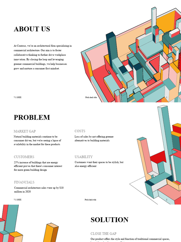 Architecture Pitch Deck PDF Market (Economics) Efficient Energy Use