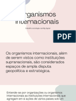 Organismos Internacionais-Resumo