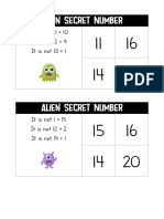 Alien Secret number to 20