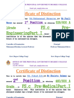 Distinction Certificate