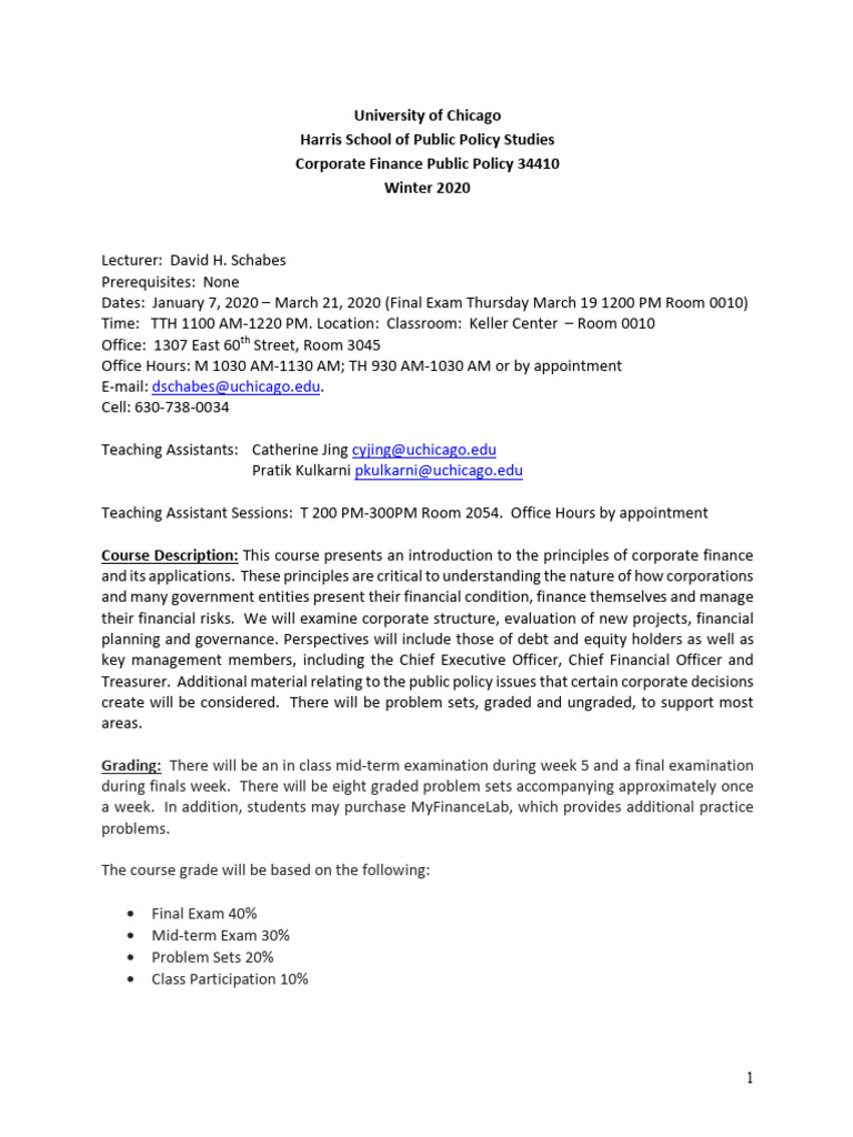 Public Policy Syllabus