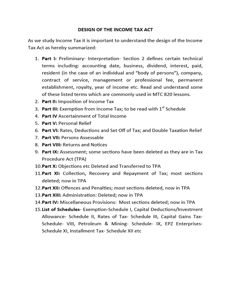 Design of The Tax Act PDF