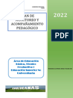 Plan de Monitoreo 2022, Ees Francisco Arnao Tavara Secundaria, para Entrevista