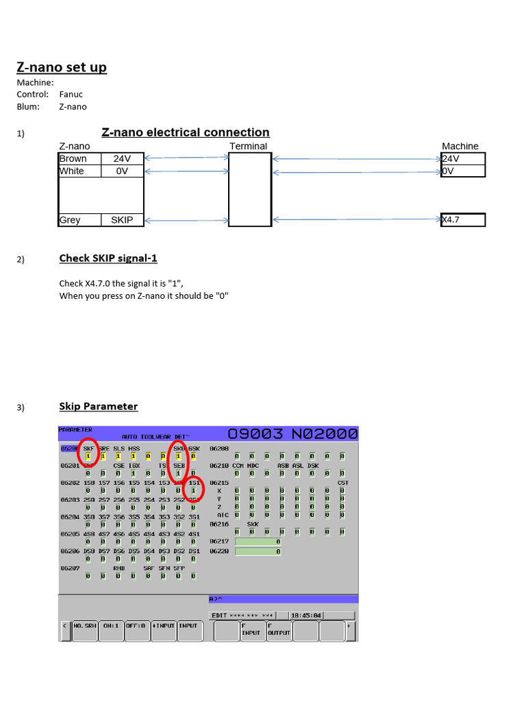 Set Up Z-Nano For Fanuc | PDF