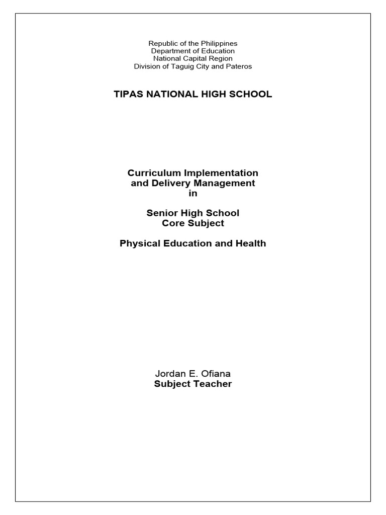 Module Preperation For P.E. GRD 12 | PDF | Physical Fitness | Dances