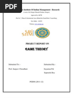 Game Theory: Sri Sharada Institute of Indian Management - Research