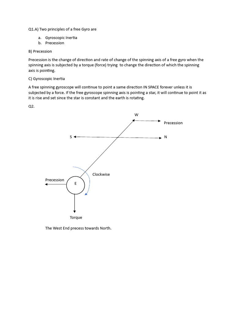Gyroscopic Inertia and Precession Explained | PDF