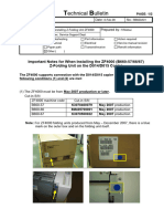 Echnical Ulletin: Important Notes For When Installing The ZF4000 (B660-57/66/67) Z-Folding Unit On The D014/D015 Copier