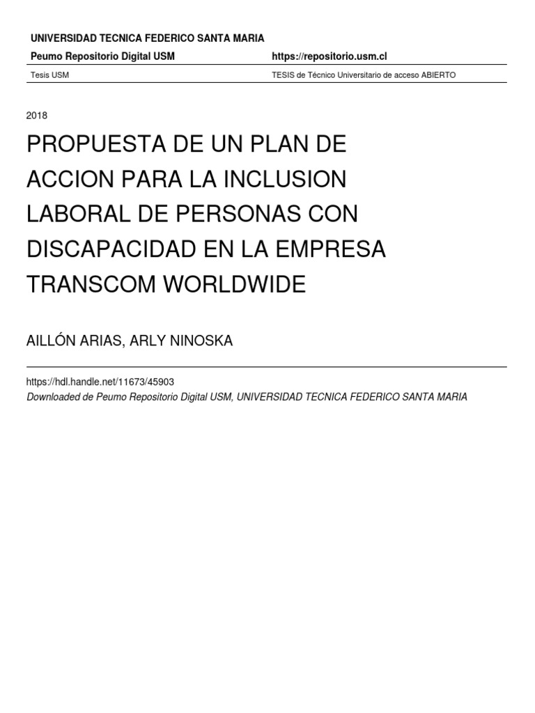 Inclusión Laboral en Transcom: Plan de Acción | PDF