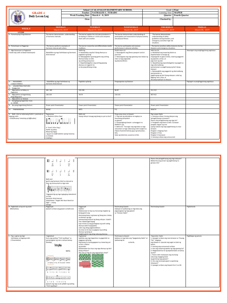 Grade 4 Dll Quarter 4 Week 8 Sir Bien Cruz Pdf