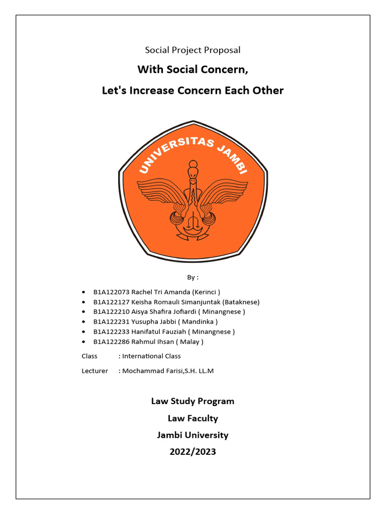 Social project proposal pdf
