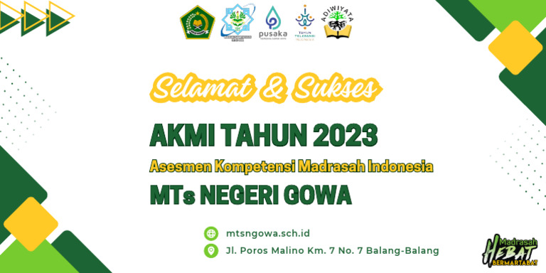 Spanduk Ujian Madrasah 2025 MTs Gowa | PDF