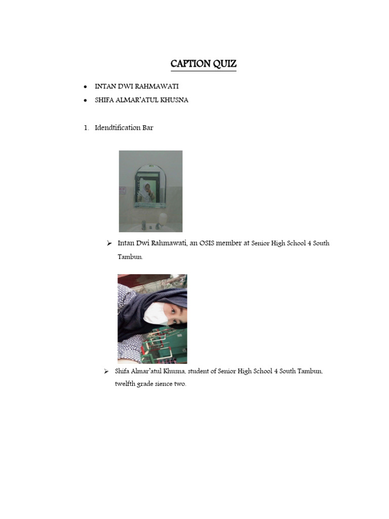 Caption Quiz PDF