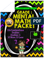 1 ST Grade Mental Math Packet