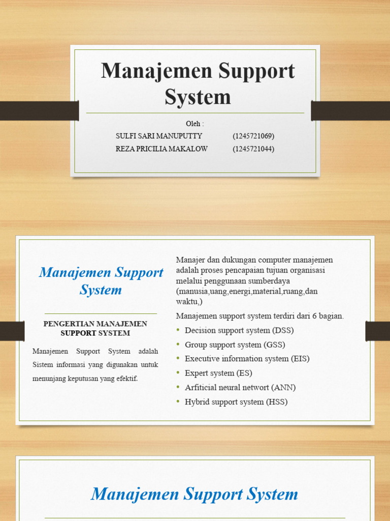 Manajemen Support System | PDF