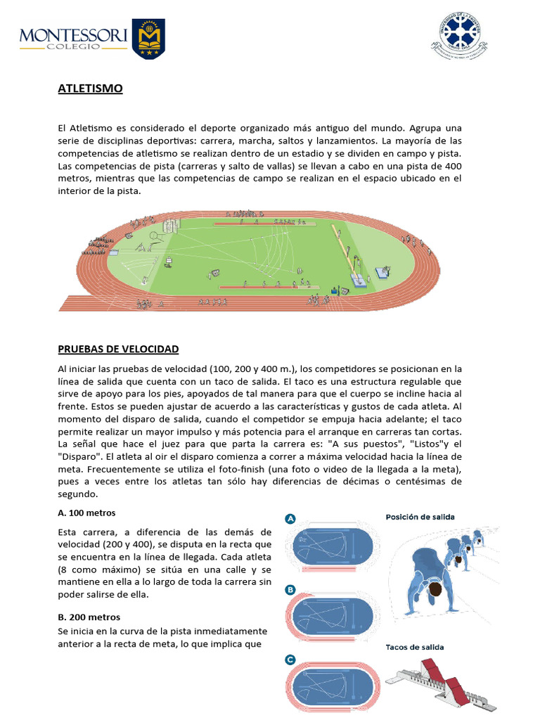 Introducción al Atletismo y sus Pruebas | PDF | Deporte del atletismo ...
