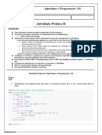 Atividade Prática II - Algoritmos e Programação