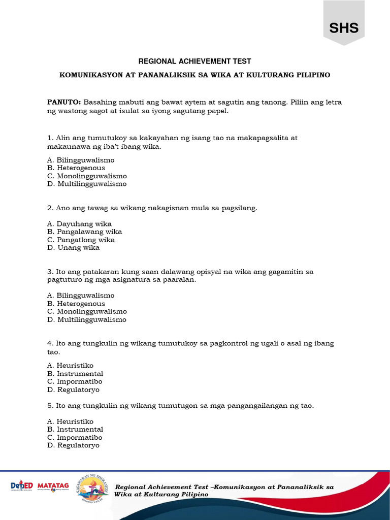 Filipino Shs-Komunikasyon-Rat | PDF