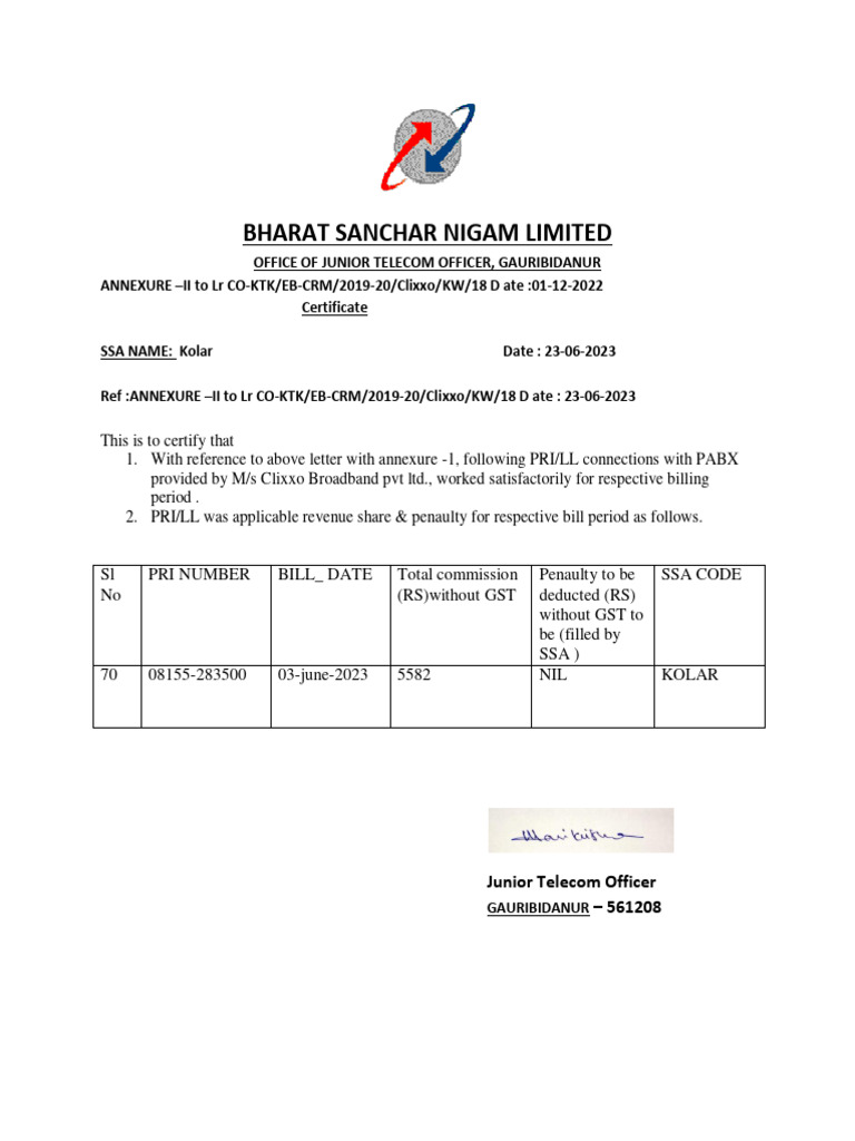 Barc Certificate June 2023 PDF