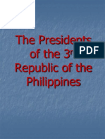 The Presidents Ofthe3 Republic of The Philippines