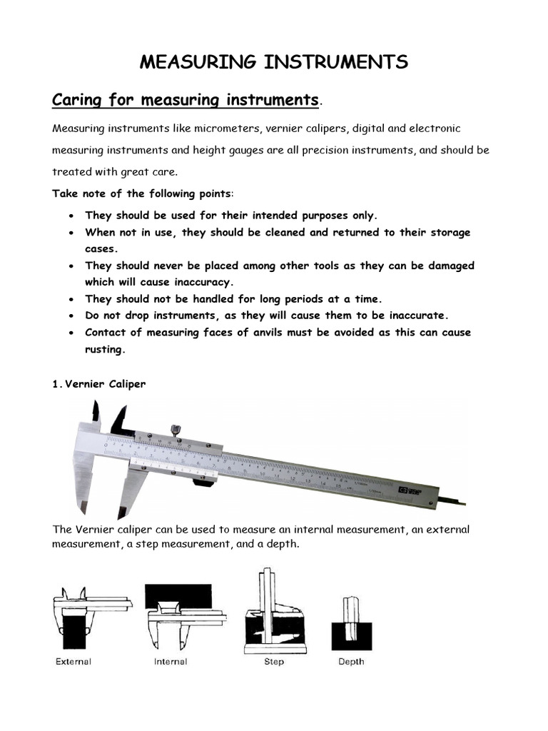 Measuring Instruments PDF Tools Equipment