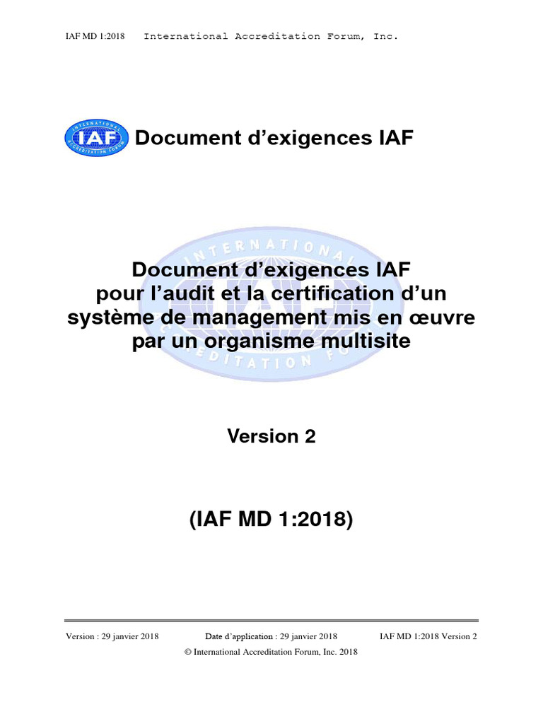 Iaf md1 | PDF | Audit | Sécurité des systèmes d'information
