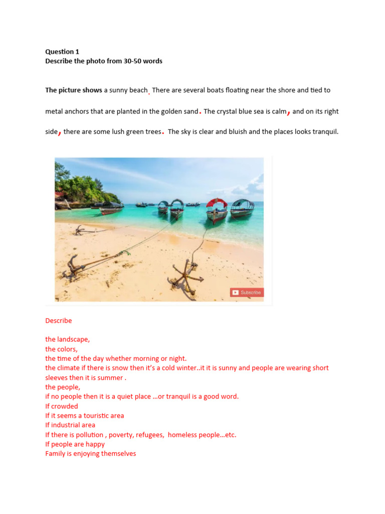 Picture Description | PDF