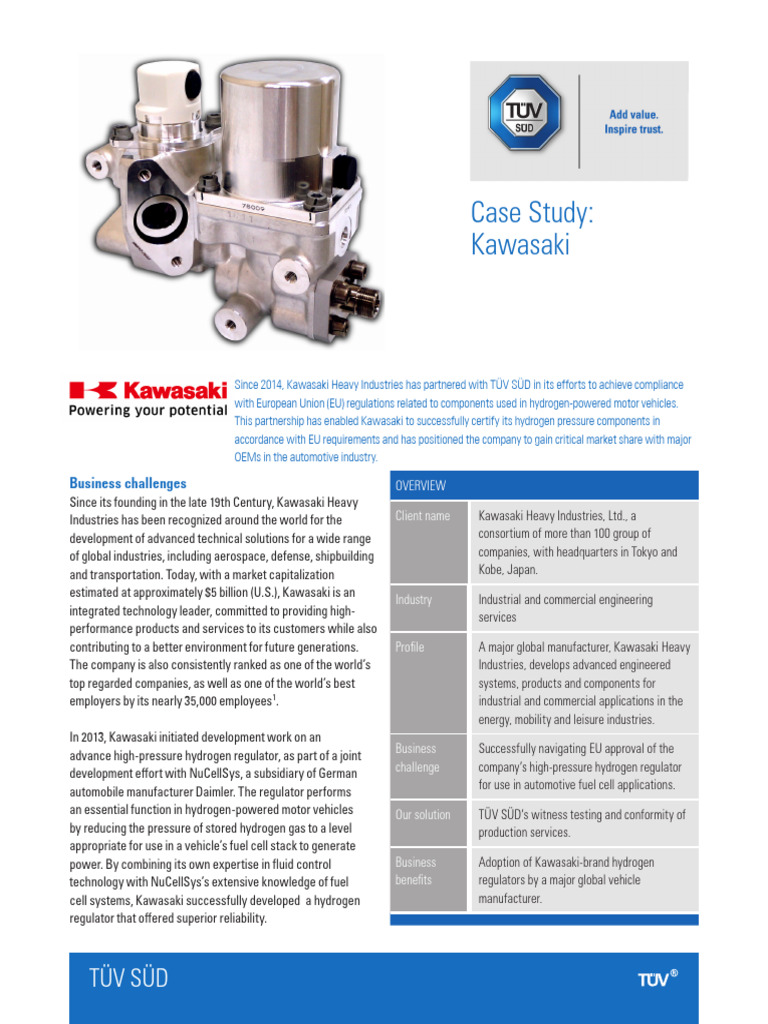 Tuvsud Kawasaki Case Study Pdf Business Economies