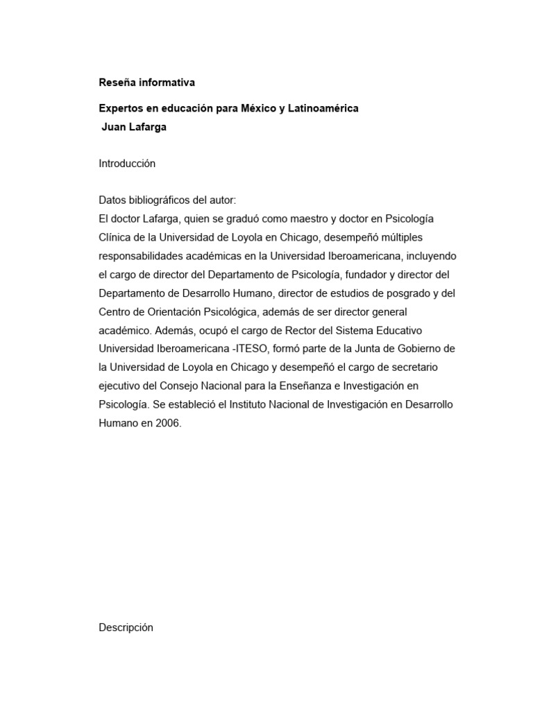 Reseña Informativa | PDF
