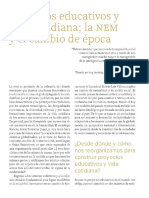 Proyectos Educativos y Vida Cotidiana La NEM y El Cambio de Época