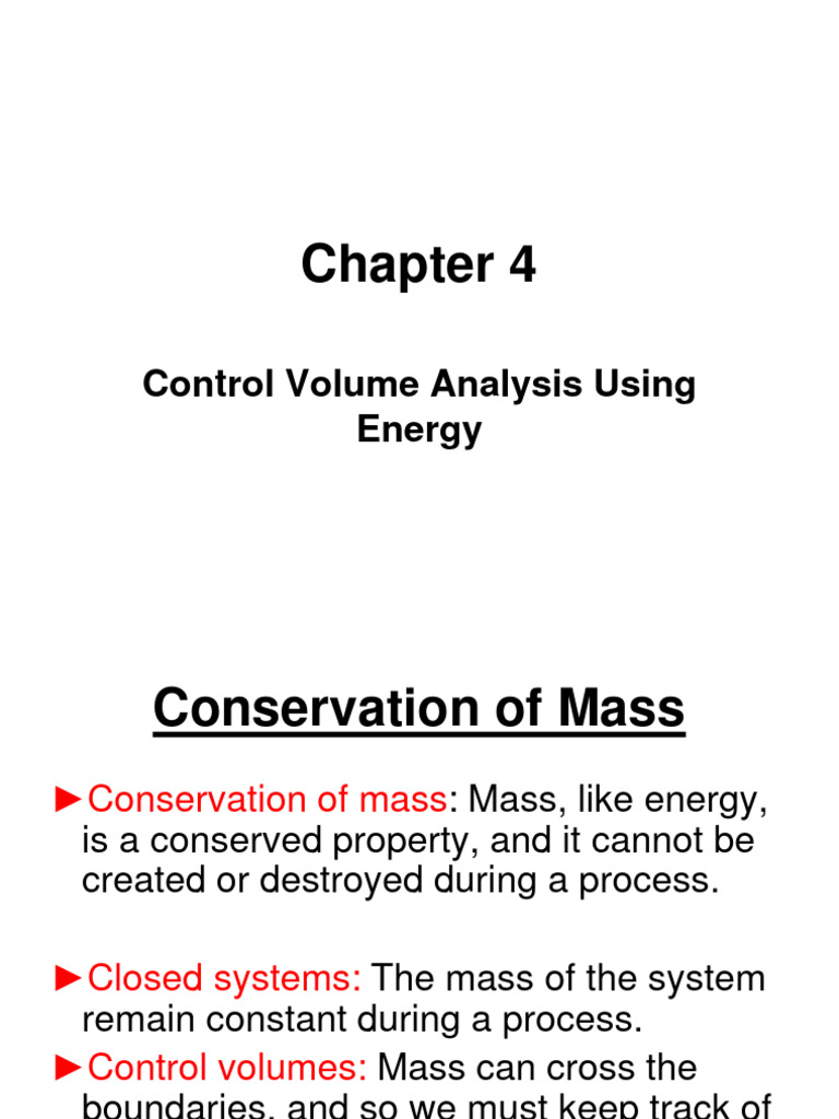 Chapter 4control Volume Analysis Using Energy | PDF | Turbine | Gases