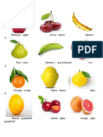 37 Frutas en Ingles y Español