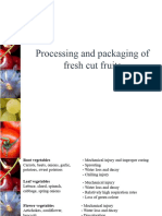 Fresh Cut Fruits and Vegetable Processing and Packaging