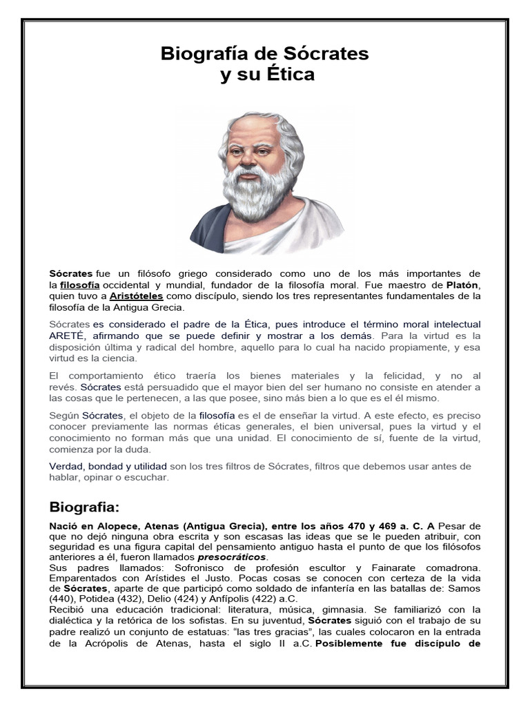 Biografía de Sócrates | PDF