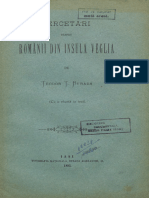 Teodor Burada - Cercetari Despre Romanii Din Insula Veglia - 1895