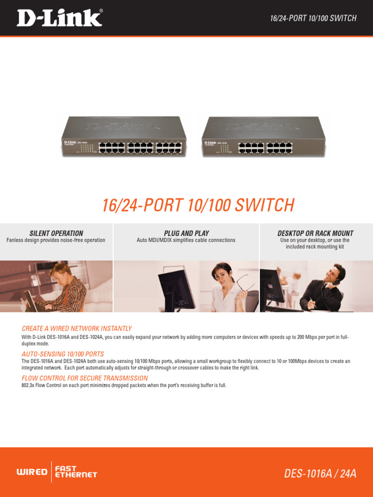 DES-1016A 1024A B1 Datasheet 02 (W) | PDF