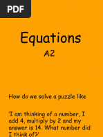 A2 - Equations