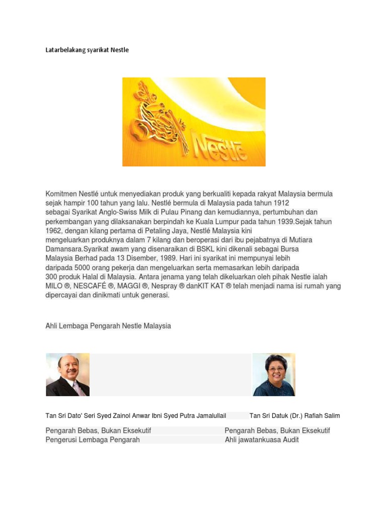 Om Mini Project Nestle Pdf