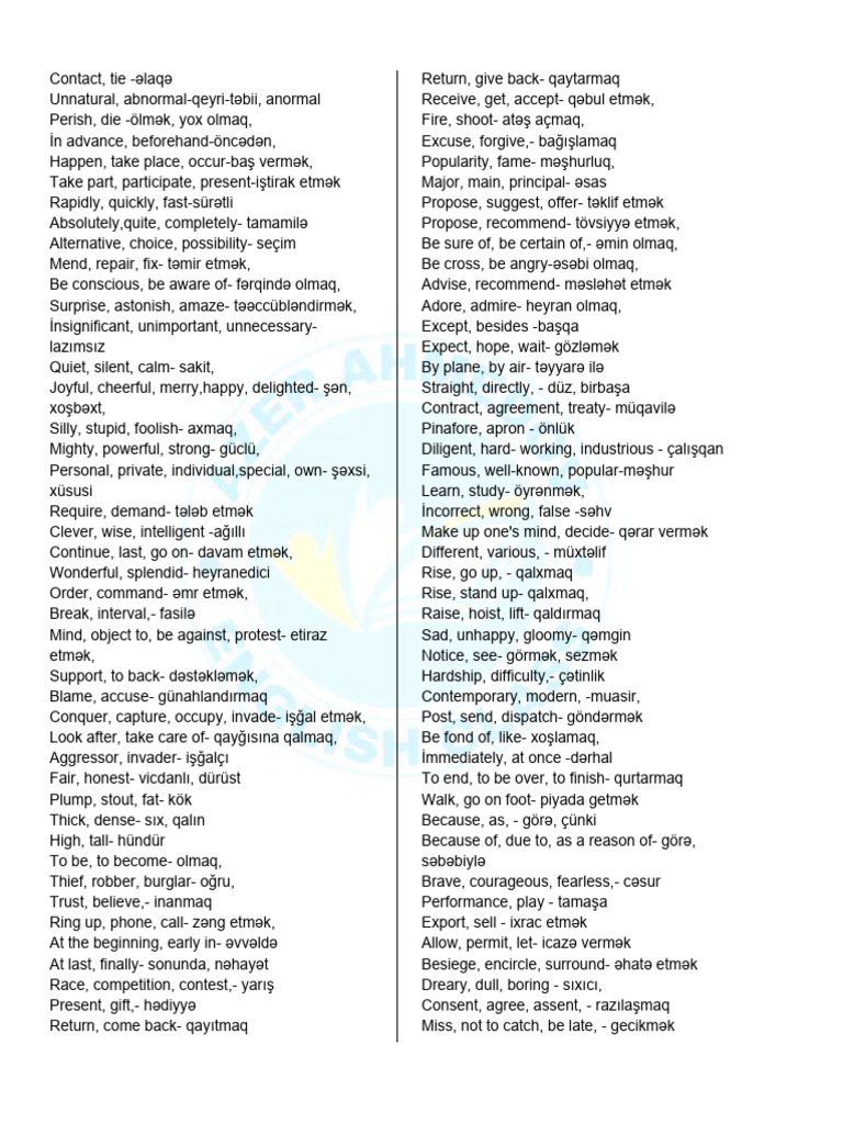 ENGLISH B1 Words | PDF