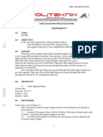 Experiment 5 1.0 Topic: Jabatan Kejuruteraan Elektrik