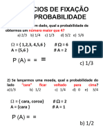 Exercícios Sobre Probabilidade