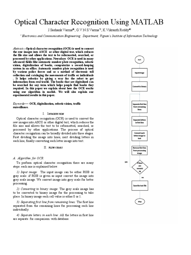 MATLAB Optical Character Recognition Guide | PDF | Optical Character ...