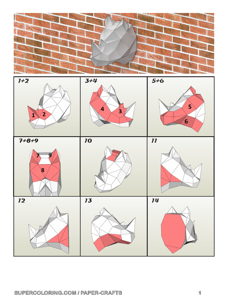 Rhino Head Paper Crafts | PDF