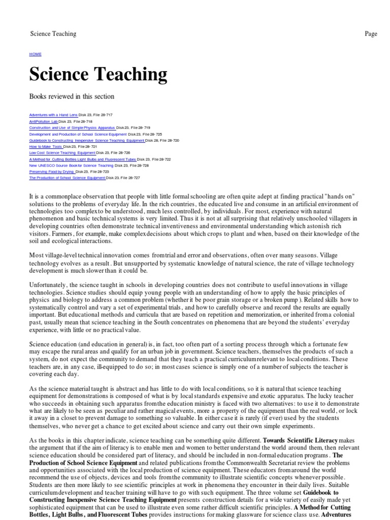Innovative Science Teaching Resources | PDF | Science | Teachers