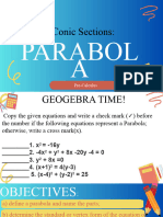 Conic Sections Parabola