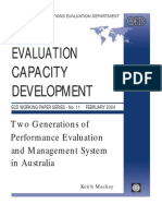 Evaluation Capacity Development: Two Generations of Performance Evaluation and Management System in Australia