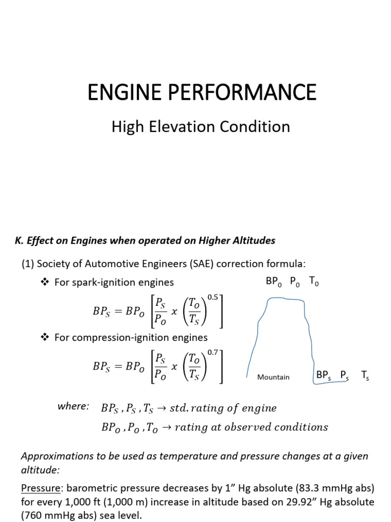 Engine Performance at High Altitudes | PDF | Altitude | Quantity
